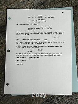 THE SHADOW Movie Script Pulp Hero Final Draft Screenplay with Sketch Art 1991