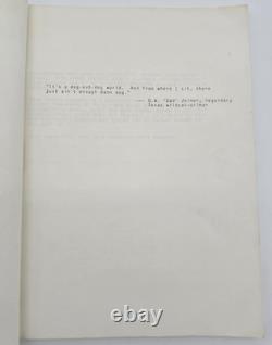 THE TEXAS CHAINSAW MASSACRE 2 / L. M. Kit Carson 1986 Screenplay, Slasher Film
