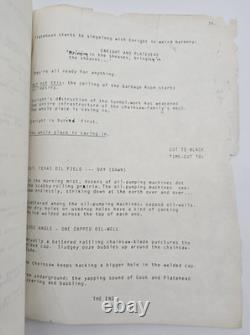 THE TEXAS CHAINSAW MASSACRE 2 / L. M. Kit Carson 1986 Screenplay, Slasher Film