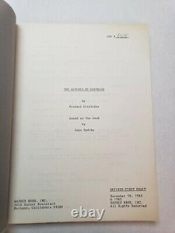 THE WITCHES OF EASTWICK / Michael Cristofer 1985 Screenplay, CHER horror film