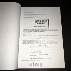 THREE STOOGES NEXT GENERATION 1994 Original Movie Script Interscope Draft COA