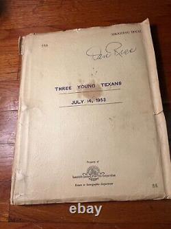 THREE YOUNG TEXANS Rare Original Movie Script 1953 Shooting Movie Script Western