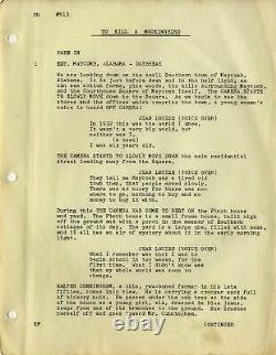 TO KILL A MOCKINGBIRD (1962) Archive of 3 scripts for Harper Lee film adaptation