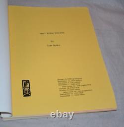 That Thing You Do Original Movie Script Tom Hanks Revised Color Pages Rare