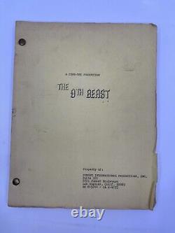 The 9th Beast DeWitt Bodeen Cat People Writer Unproduced Horror Film Script rare