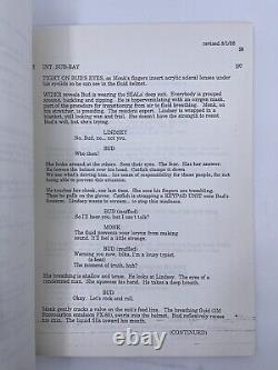 The Abyss 1988 Original Movie Script Screen Movie James Cameron Horror Rev 8/88