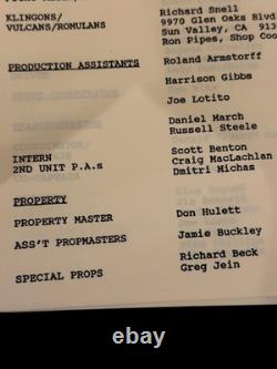 The Blob 1988 Crew List Movie Film Greg Jein FX Miniatures Horror Vintage RARE