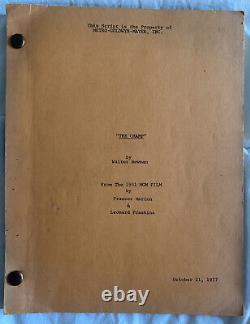 The Champ ORIGINAL Movie Script From 1931 MGM Film Walter Newman Movie