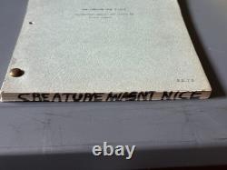 The Creature Wasn't Nice Naked Gun Movie Script Leslie Nielsen By Bruce Kimmel
