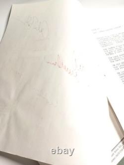 The Edge (1997) Original Hand Signed Script Anthony Hopkins Baldwin Movie Film