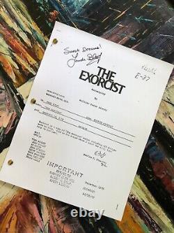 The Exorcist Original Movie Script With All 138 Pages, Linda Blai Autographed