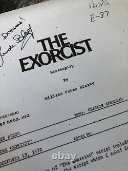 The Exorcist Original Movie Script With All 138 Pages, Linda Blai Autographed