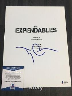 The Expendables Movie Script Cover Autographed By Terry Crews Signed Beckett Bas