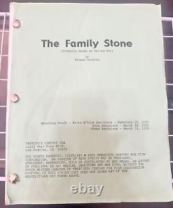 The Family Stone Movie Script with Revisions, Thomas Bezucha, 20th Century Fox