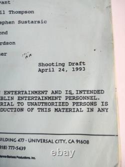 The Flinstones Script Movie 1993 Shooting Draft Signed By Richard Moll Hoagie