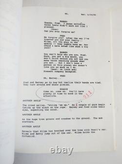 The Flinstones Script Movie 1993 Shooting Draft Signed By Richard Moll Hoagie