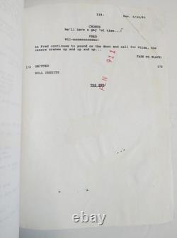 The Flinstones Script Movie 1993 Shooting Draft Signed By Richard Moll Hoagie