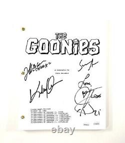 The Goonies Cast Autographed Signed Prop Replica Movie Script JSA Certified COA