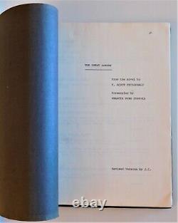 The Great Gatsby 1974 Original Movie Script Scenario 1974