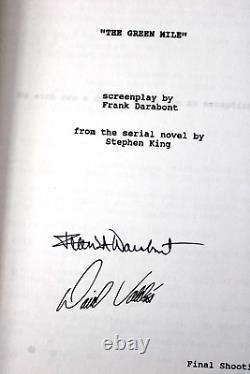 The Green Mile Original Screenplay Script 1999 Film Movie Signed Frank Darabont