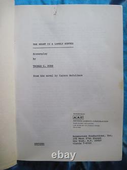 The Heart Is A Lonely Hunter Original Film Script Alan Arkin Sondra Locke