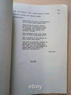 The Jessie Owens Story (1984) Original Movie Script by Harold Gast