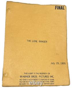 The Lone Ranger Movie Script Hand Typed Original 1955 Herb Meadow Clayton Moore