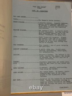 The Lone Ranger Movie Script Hand Typed Original 1955 Herb Meadow Clayton Moore