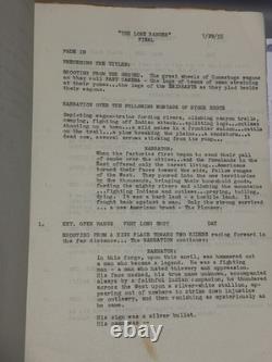 The Lone Ranger Movie Script Hand Typed Original 1955 Herb Meadow Clayton Moore