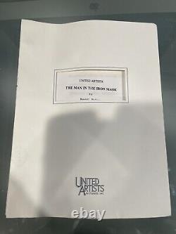 The Man In The Iron Mask- 02/03/97 Movie Script Screenplay DiCaprio Movie prop