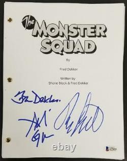 The Monster Squad Cast (3) signed Movie Script Autograph Dekker Gower BAS