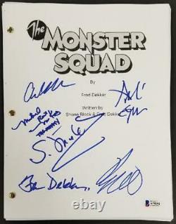 The Monster Squad Cast (6) signed Full Movie Script Autograph Dekker Gower BAS