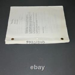 The Presidio 1987 Movie Script Sean Connery Thriller Discussion Draft COA