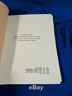 The Puppet Masters 1993-1994 Movie Film Screenplay Script Horror Terry Rossio