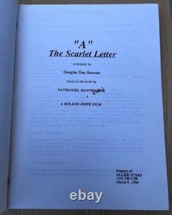The Scarlet Letter Original 1995 Movie Script Screenplay Douglas Day Stewart A