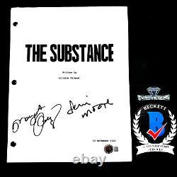 The Substance Signed Movie Script By Demi Moore & Margaret Qualley Beckett Coa