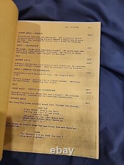 The Texas Chainsaw Massacre 2 Stretch's Original Script Signed Look Tobe Hooper