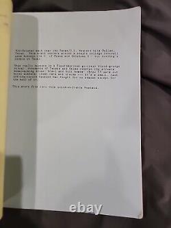 The Texas Chainsaw Massacre 2 Stretch's Original Script Signed Look Tobe Hooper