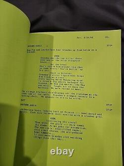 The Texas Chainsaw Massacre 2 Stretch's Original Script Signed Look Tobe Hooper