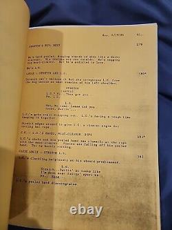 The Texas Chainsaw Massacre 2 Stretch's Original Script Signed Look Tobe Hooper
