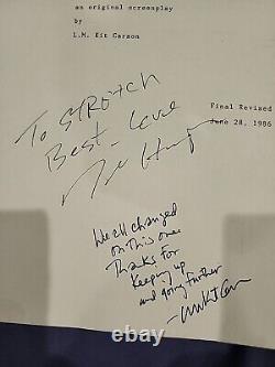 The Texas Chainsaw Massacre 2 Stretch's Original Script Signed Look Tobe Hooper