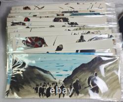 The Vikings 1958 Movie 25 Art Storyboards Film K. Douglas T. Curtis E. Borgnine