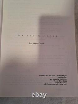 The sixth sense final movie script original 1998 M. Night Shyamalan mint
