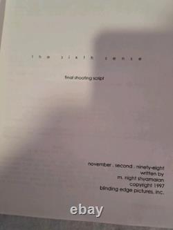 The sixth sense final movie script original 1998 M. Night Shyamalan mint