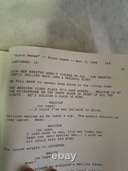 The sixth sense final movie script original 1998 M. Night Shyamalan mint