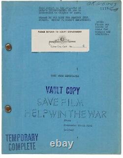 They Were Expendable 1945 Vintage Movie Script, PT Boats, John Wayne, John Ford