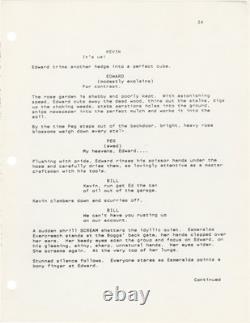 Tim Burton EDWARD SCISSORHANDS Original screenplay for the 1990 film #162755