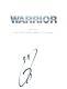 Tom Hardy Signed Autographed Warrior Full Movie Script Coa
