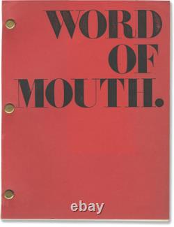 Tom Lazarus WORD OF MOUTH Original screenplay for the 1999 film #142242
