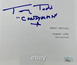 Tony Todd Signed Candyman Complete Movie Script Authentic Autograph JSA COA